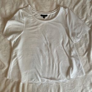 Top Shop scalloped t-shirt